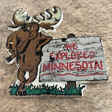 Vintage Minnesota Moose Rubber Refrigerator Magnet We Explored Minnesota picture