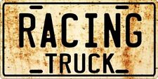RACING Antique, Work or Old Truck - Weathered License plate  picture