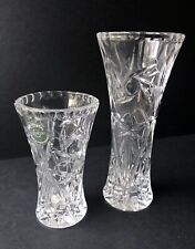 Pair of 2 - Lenox Crystal Star Vases Full-lead Cut Crystal Flared Rim 4
