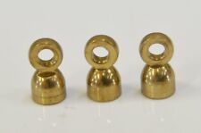 Set (3) BRASS Grandfather Clock Weight Shell HOOKS Nuts, NOS picture