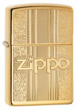 Zippo and Pattern Design High Polish Brass Windproof Lighter, 29677 picture