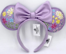 Disney-Headband Loungefly Minnie Ears Anniversary Purple Flower New Limited picture