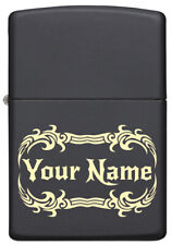 Your Name Laser Engraved in Tribal Tattoo Border ZIPPO Lighter Gift for Him/Her picture