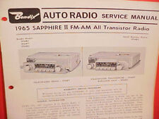 1965 VOLKSWAGEN KARMANN GHIA SAPPHIRE II BENDIX AM-FM RADIO SERVICE SHOP MANUAL picture