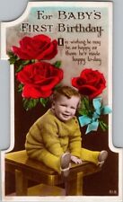 Vintage 1st BIRTHDAY GREETINGS Postcard 