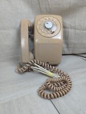 Vintage Automatic Electric Beige Telephone Rotary Wall Unit Side Saddle Handle picture