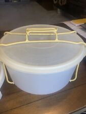 1954 VTG Millionaire Line Tupperware Cake Carrier Cariolier   W/ Two Pies Trays picture