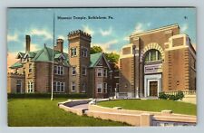 Bethlehem PA-Pennsylvania, Masonic Temple Vintage Souvenir Postcard picture
