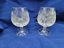 Vintage Bohemia Crystal Brandy Snifters, Cognac Glasses picture
