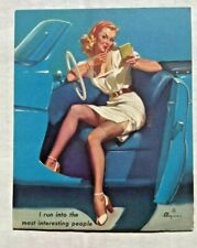 1950's Dipsey Doodle Pinup Girl Picture Blond Getting Out of Classic Car Elvgren picture