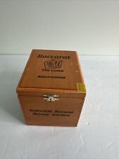 Baccarat The Game Rothschild Baccarat Havana Selection EMPTY Wooden Cigar Box picture