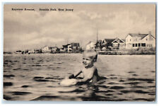 c1940's Kid Bathing Bayview Avenue Seaside Park New Jersey NJ Postcard picture