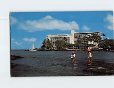 Postcard People Fishing Naniloa Surf Hawaii USA picture