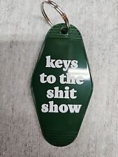 Keys To The Sh** Show Retro Motel Keychain picture