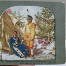 Mazaicasuanin and wife, Paohdinajin - Blackfoot - ©1899 - STEREOVIEW - #3245 picture