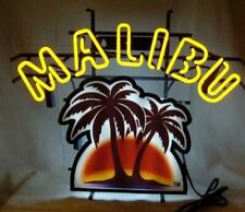 New Malibu Rum Palm Tree Bar Lamp Light Neon Sign 24
