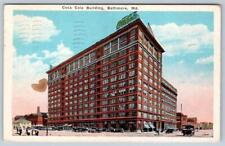 1939 BALTIMORE MARYLAND MD COCA COLA BUILDING OLD CARS HARRY & BRO CANNPOSTCARD picture