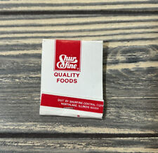 Vintage Shur Fine Quality Foods Matchbook Advertisement  picture