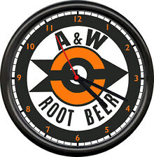 A&W A & W Rootbeer Root Beer Logo Retro Vintage Style 60's Diner Sign Wall Clock picture