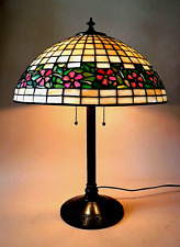 Arts & Crafts Antique Miller Handel Era Art Stain Glass Leaded Shade Table Lamp picture