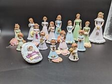 Complete Vtg Set 17 Enesco Growing Up Birthday Girls Brunette Baby-16 1982 Boxes picture