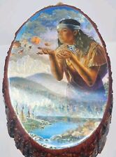 Native American Indian Maiden Of The Mystic Wind Autumn Wall Wood Hanging Plaque picture