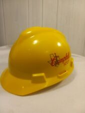 Rare Vintage Campbell's Soup Paris, TX Factory Yellow V-Gard Helmet With Image picture