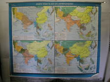 Asia History Kaiser Königreiche Countries 1980 Schulwandkarte Wall Map 231x190 picture