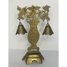 VTG Brass Bell Stand Mid Century Gold Interior Asian Decor MCM Hollywood Regency picture