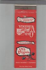 Matchbook Cover Old Virginia South Pasadena, CA picture