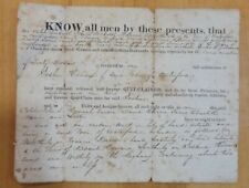 ANTIQUE 1826 QUIT-CLAIMED DEED - WATERFORD, NEW LONDON CT - CALEB BECKWITH picture