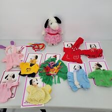 Vintage LOT Belle Snoopy Plush 10” 1968 + 10 Outfits Clothes Pamphlets Booklet picture