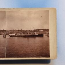 Guernsey Stereoview 3D C1925 Real Photo L & SW Steamship Arrives Channel Islands picture