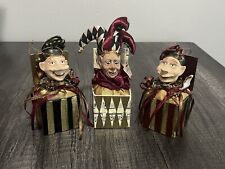 Katherine’s Collection Wayne Kleski Lot Of 3 Jester Jack In The Box 6”Tall picture