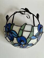 PartyLite IRIS Sconce Tiffany Stained Glass Wall Hung Votive Tea Light RARE picture
