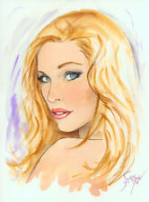 Playboy Artist Doug Sneyd Signed Original Art Sketch ~ Blond Bombshell picture