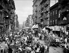 1900 Mulberry St New York City NYC USA Retro Vintage Photo 8.5