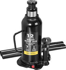 Hydraulic Welded Bottle Jack, 12 Ton (24000 lb) Capacity, Black picture
