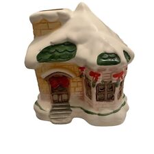 Vintage 80s Lighted Village House Of Lloyd Snow Topped Cottage Ceramic NO LIGHT picture