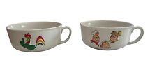 1999 Vintage Kellogg's Snap Crackle Pop And Cornflake 6 Inch Heavy Ceramic Bowls picture