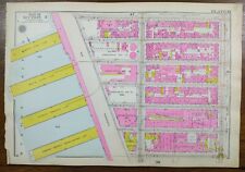 1916 CHELSEA MANHATTAN NEW YORK CITY Street Map ~ CHELSEA PIERS W20th-W14th St picture