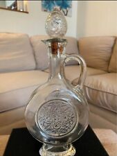 Vintage Avon Skin So Soft Clear Glass Decanter W/Topper & Handle picture