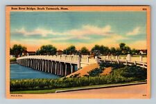 South Yarmouth MA-Massachusetts, Bass River Bridge, c1947 Vintage Postcard picture