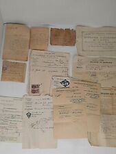 Old French Documents Letters Honorary Diploma Cemetery Concession Certificate picture