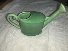 Vtg. Mini Porcelain Watering Can  Art Deco Figurine Green 7”x5”x2” picture