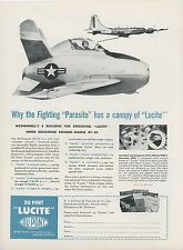 1949 Dupont Lucite Acrylic Ad McDonnell Aircraft XF-85 Parasite B-29 Bomber picture