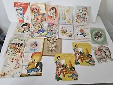 Lot of 18  Vintage 1940s Assorted Cards Birthday Greeting Christmas Scrapbook  picture