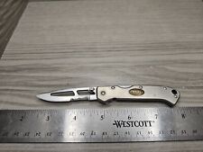 Vintage Beretta Airlight Silver Folding Knife Zytel Combo Edge Blade Made In Jap picture
