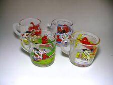 VTG Garfield McDonalds Set Of 4 Coffee Cups / Mugs From 1987 Anchor Hocking picture