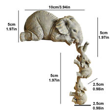 3pcs Resin Mother and Two Babies Elephant Sitter Figurines Mother's Day gift HOT picture